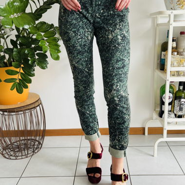Jeans tropical print