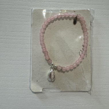 Bracelet pendentif en argent en forme de coquillage