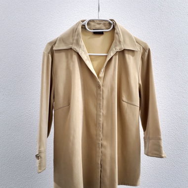 Beige Satin Shirt