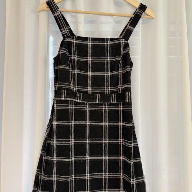 Vestito nero/bianco a quadri