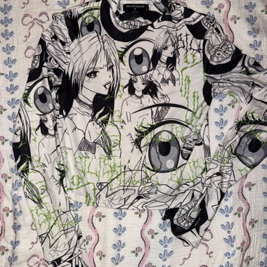Billie Eilish Anime Graphic Longsleeve Crop-Top