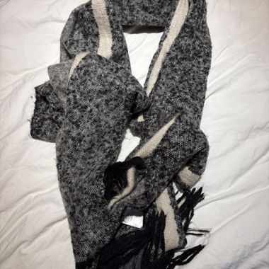 Schal Schwarz und Beige