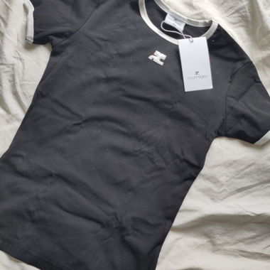 T-shirt Courrèges nero