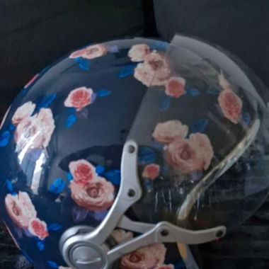 Jethelm mit Rosen Größe S