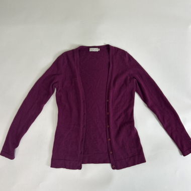 Cardigan en cachemire violet