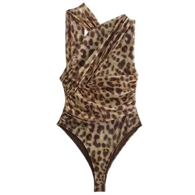 Body mit Leopard-Print