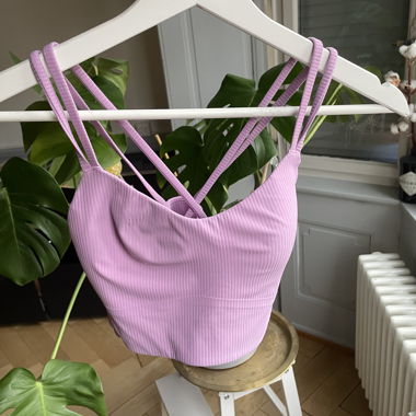 Lulu Lemon Ribbed Longline Sports Bra