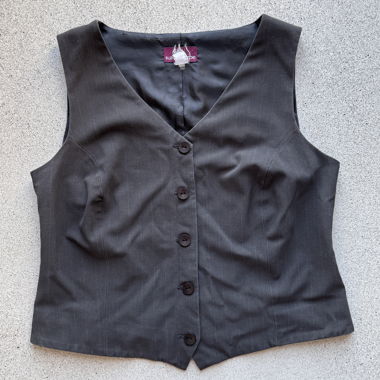 Dark grey vintage Pinstripe Vest