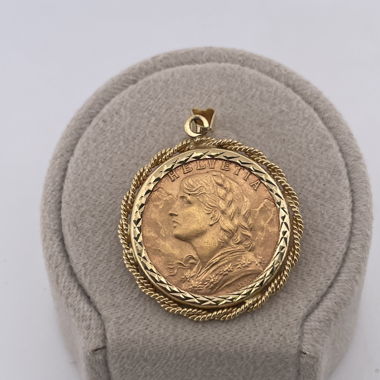 20.- Vreneli Mit fassung Gelbgold