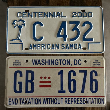 U.S. Autoschild, Samoa & Washington D.C.