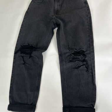 Pull&Bear Distressed Black Jeans