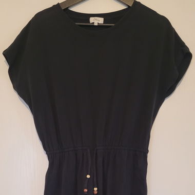 Abito in cotone nero s.Oliver con coulisse