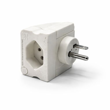 Swiss-zu-USA Steckdosenadapter (Type J zu US) mit Sicherung