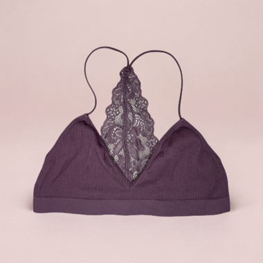 URBAN OUTFITTERS - TriangleBra Prune avec dentelle - M