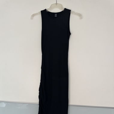 Schwarzes Midi-Kleid – Gr. S 