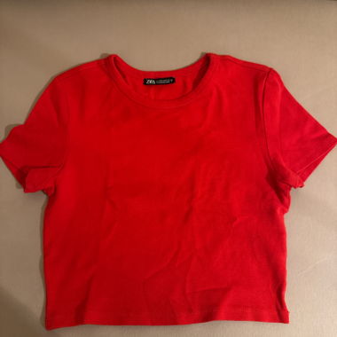 Red croptop from zara