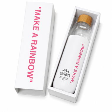Glasflasche Evian Virgil Abloh