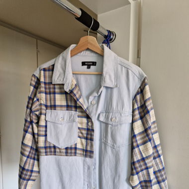 Denim-Flanellhemd Missguided