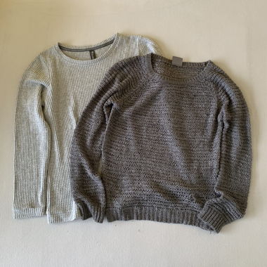 Sweatshirts grau Strickoptik