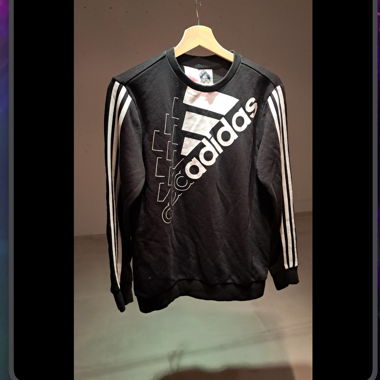 Felpa sportiva nera Adidas