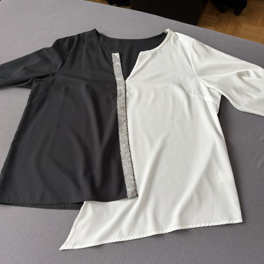 Blouse noir blanc occasion 