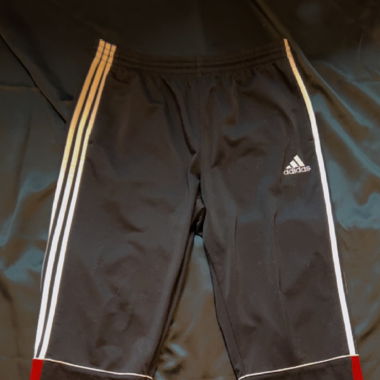 Vintage Adidas Trainerhose (Rot/Schwarz)