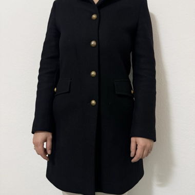 Manteau noir coupe tailleur