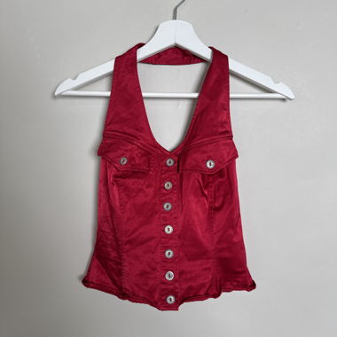 Top halter in raso Hennes