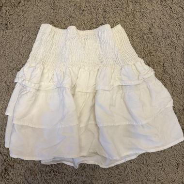 Brandy Melville White Skirt with Smocked Waistband
