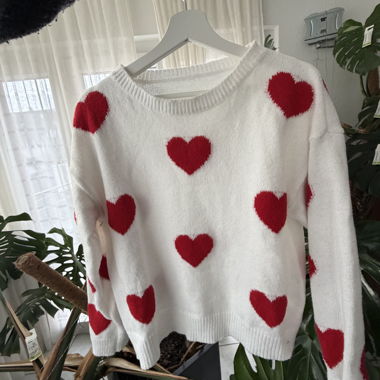 Heart Print Sweater