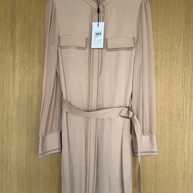 Robe ceinturée Reiss rose/peche UK 8