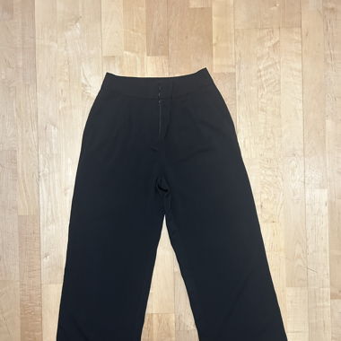 Schwarze straight stoffhose