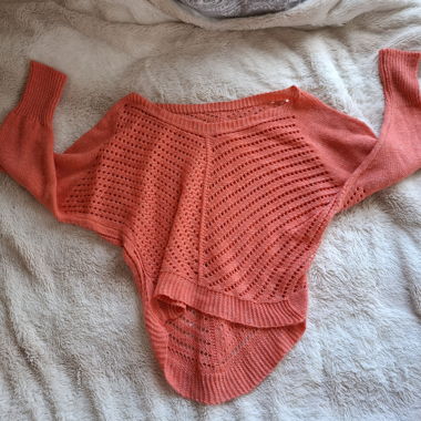 Maglione corallo traforato