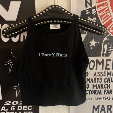 y2k cropped "i hate yung hurn" tank top (og merch)