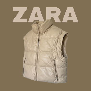 Veste matelassée beige Zara