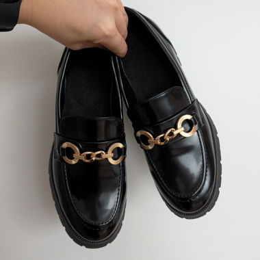 Loafers chunky noirs