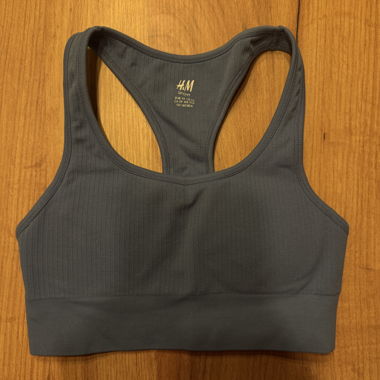 Reggiseno sportivo azzurro chiaro H&M con imbottitura