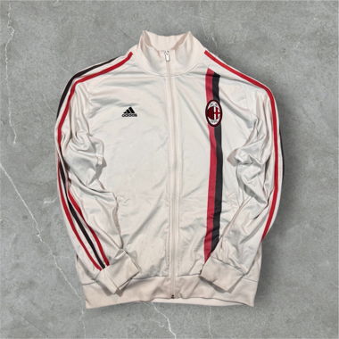 vintage adidas ac milan trackjacket white/red