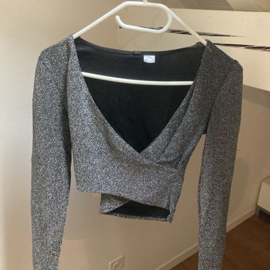 H&M Divided Glitzer-Top