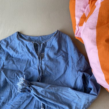 Langes Jeans Kleid