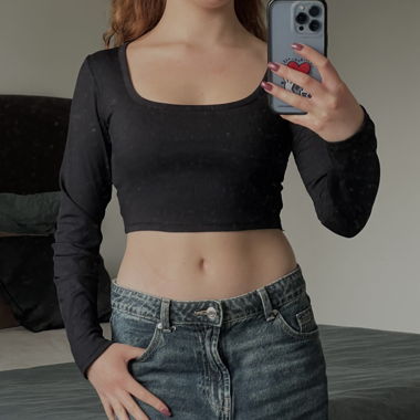 Crop top noir 