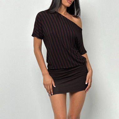 Motel striped mini dress XS