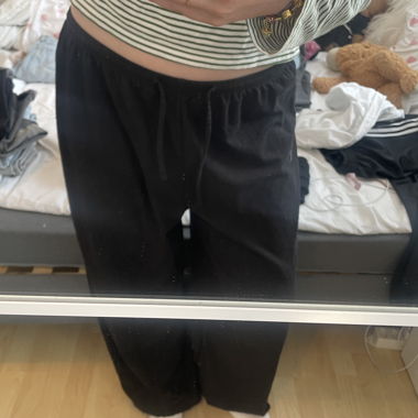 pantalon en tissu noir