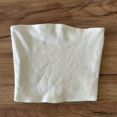 Top tubolare a coste bianco di Zara