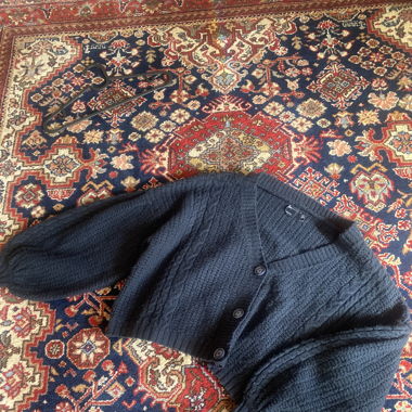 Oversized knit Jacked dark blue
