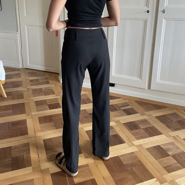 Vintage Stoffhose Schwarz mit Gürtel