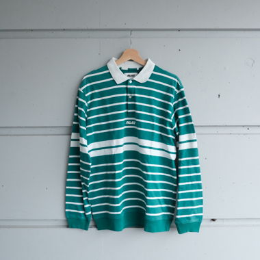 Palace Polo Longsleeve mit Streifen