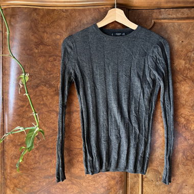 Pull gris fin en cachemire