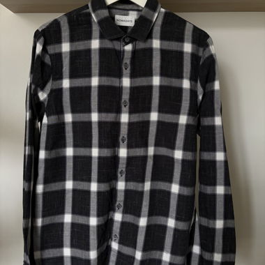 Camicia a quadri nera e grigia Nowadays