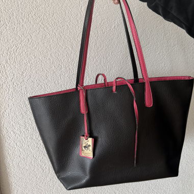 Borsa U.S Polo Nero/Rosa
